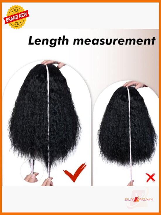 200 Density Long Curly Wig with Bangs 100% Human Hair Glueless main image 5
